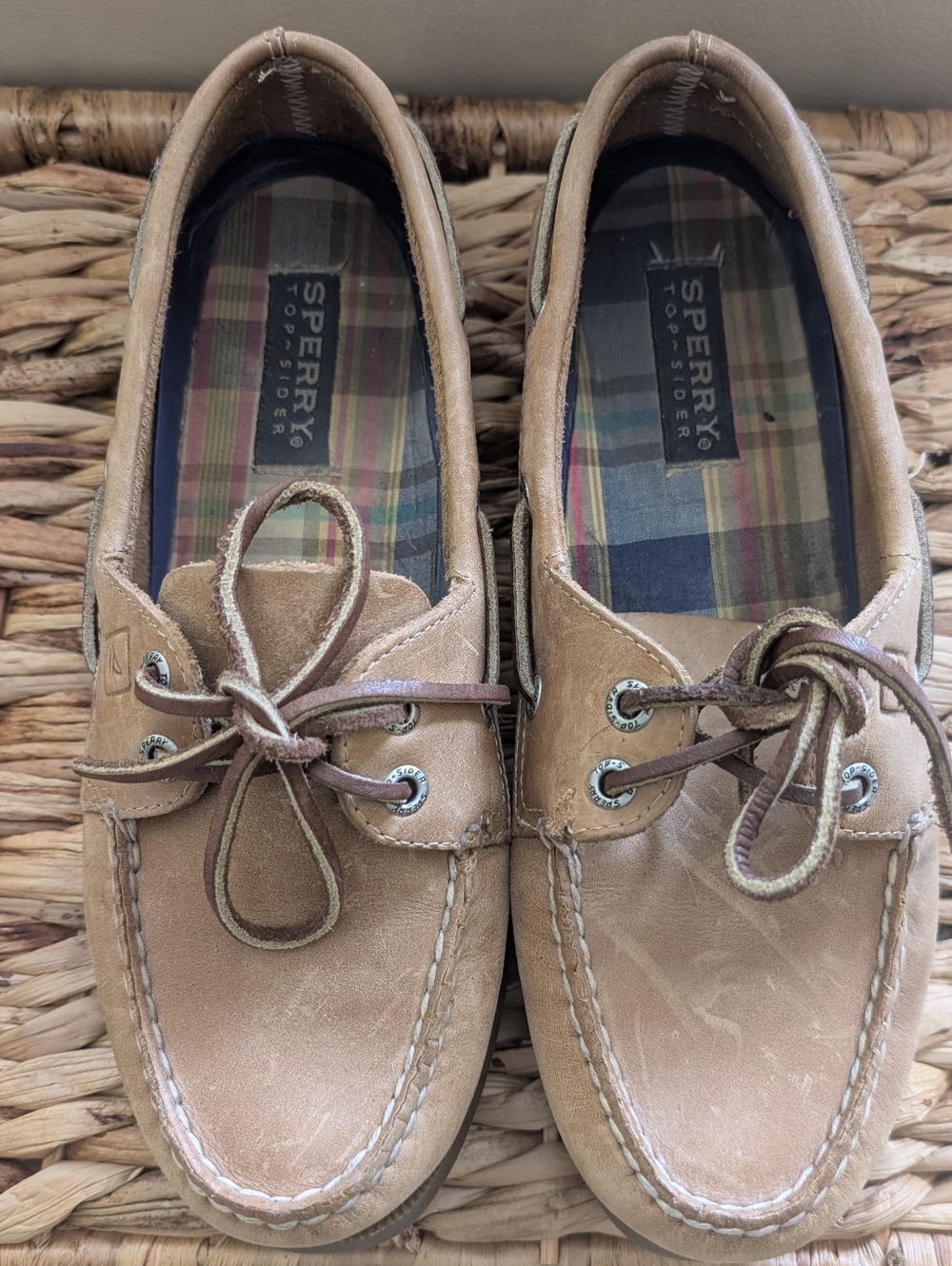 Sperry Women's Light Brown Leather Boat Shoes Size 8M